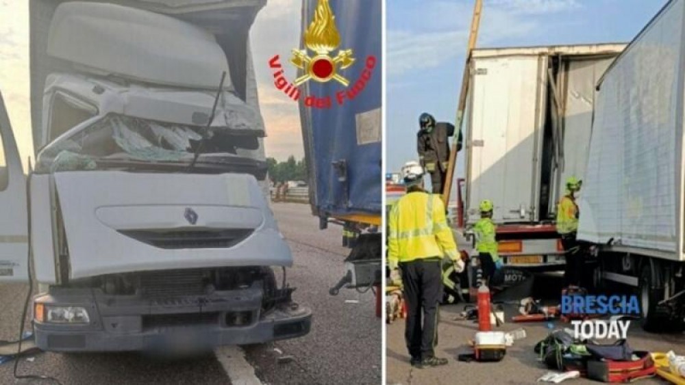 Italia: Un moldovean, șofer de TIR a murit strivit în cabina camionului în urma unui accident